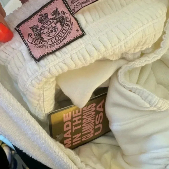 NWT Juicy By Juicy Couture White Smocked  Terry Cloth  Coverup Dress Size Medium - Picture 3 of 4